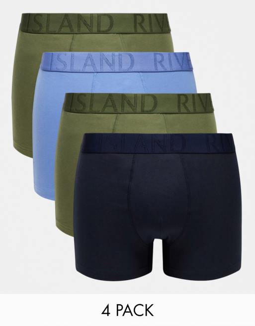 River Island – Verschiedenfarbige Unterhosen im 4er-Pack