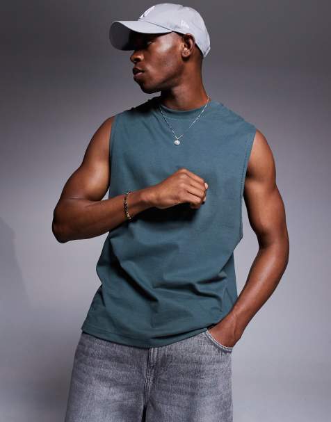 River Island vest in dark green - view 1