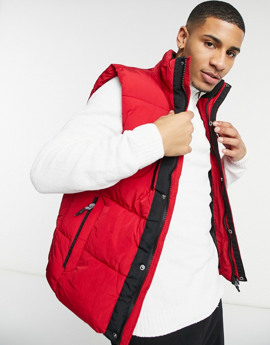 River Island vest in red