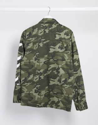 river island camo coat