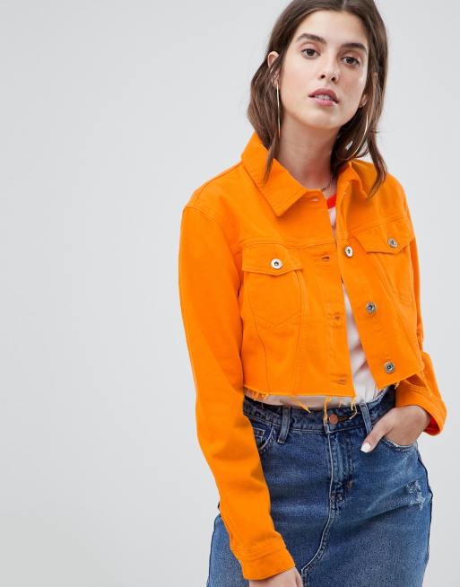 Veste en best sale jeans orange