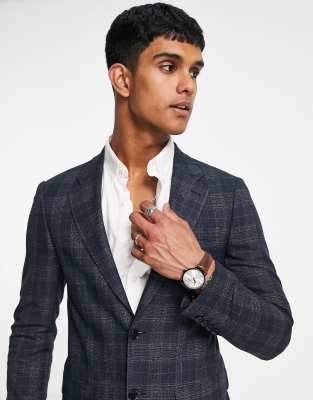Veste Grise River Island Neuve Avec étiquette - Taille UK 40R/EU 102R, Coupe Slim, Prix Conseillé 65€