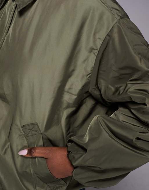River Island - Veste technique à ourlet boule - Kaki , 3 de 4