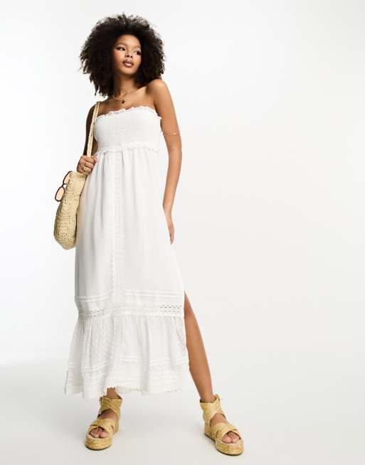 Vestito lungo bianco pizzo hot sale
