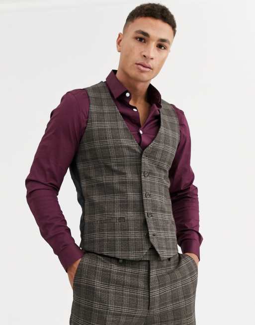 River Island - Costume à carreaux traditionnels - Marron, 3 de 3