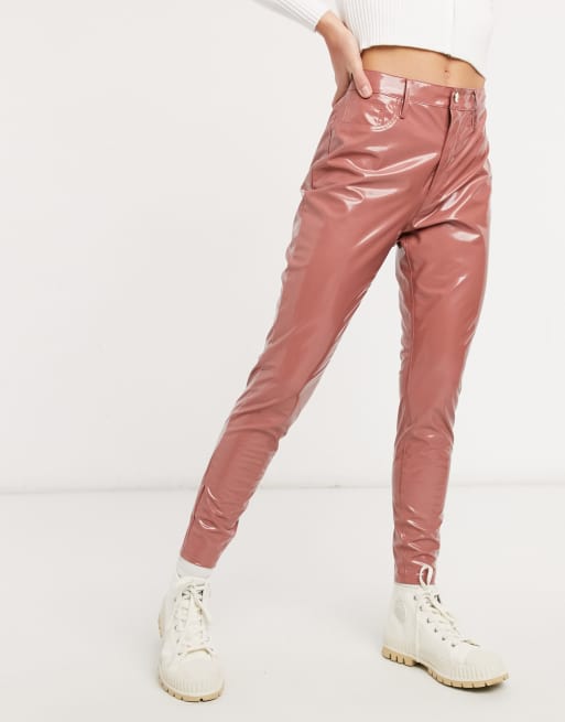 Beige hot sale vinyl leggings