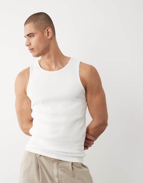 River Island – Vitt ribbat linne - view 1