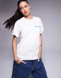 [River Island] River Island volleyball print t-shirt in white 8 WHITE