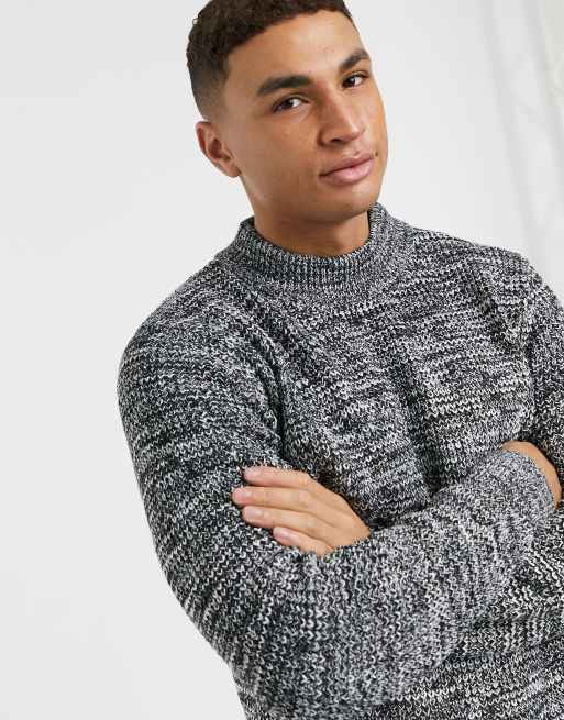 River Island waffle knit jumper in black | ASOS