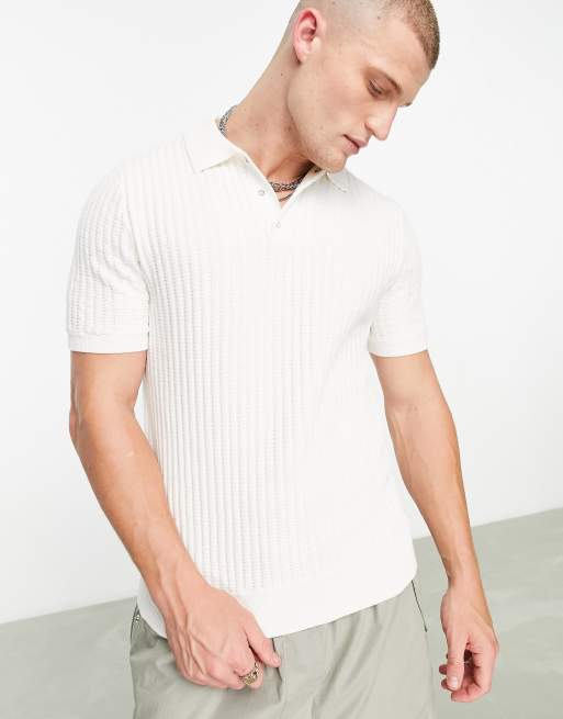 Polo waffle shop knit shirt