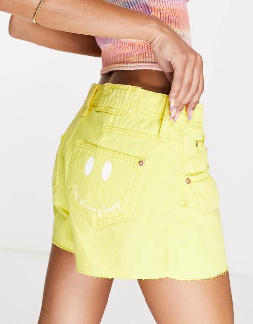 River island hot sale yellow shorts