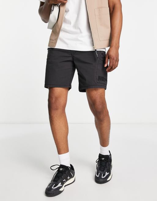 River Island washed cargo shorts in black | ASOS