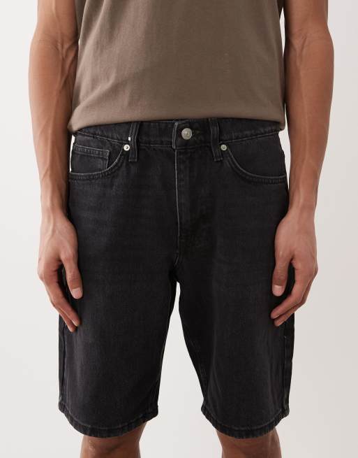 River Island washed denim short in black , 4 of 5