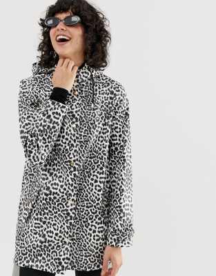 leopard print rain mac