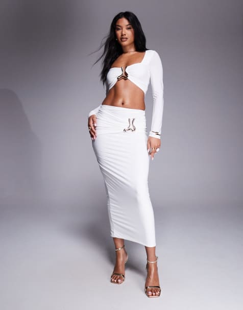 River Island wavy trim set in white - view 1