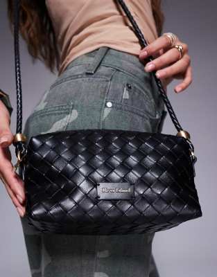 RIVER ISLAND WEAVE CROSSBODY BAG 