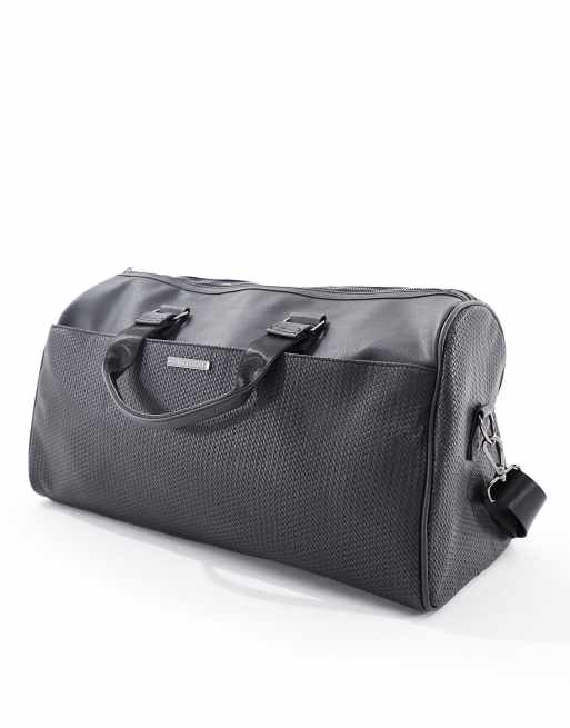 River Island weave holdall in black