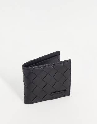 River Island weave wallet in black