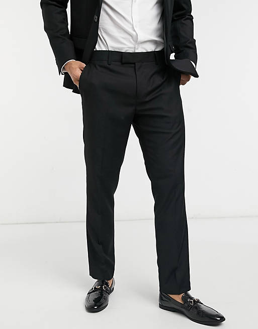 River Island wedding skinny suit trousers in black | ASOS