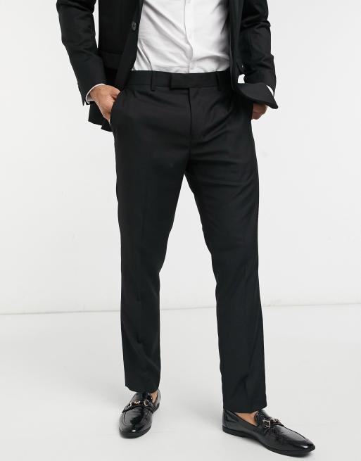 River Island wedding skinny suit trousers in black ASOS