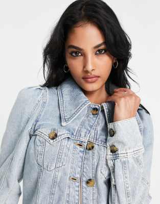 river island denim gilet