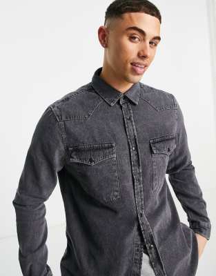 river island denim shirts