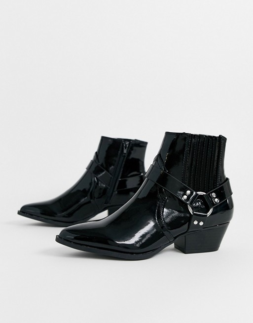 River Island western detail boots in black | ASOS