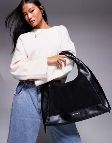 River Island - Whipstitch - Sort løstsiddende taske - view 1