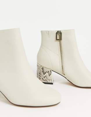 white wide fit ankle boots