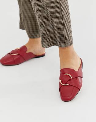 wide fit backless loafers