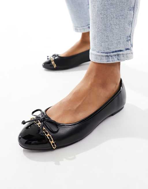 Wide fit 2025 black ballet pumps