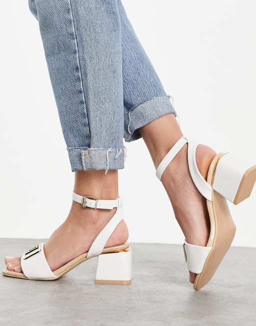 Branded shop block heels