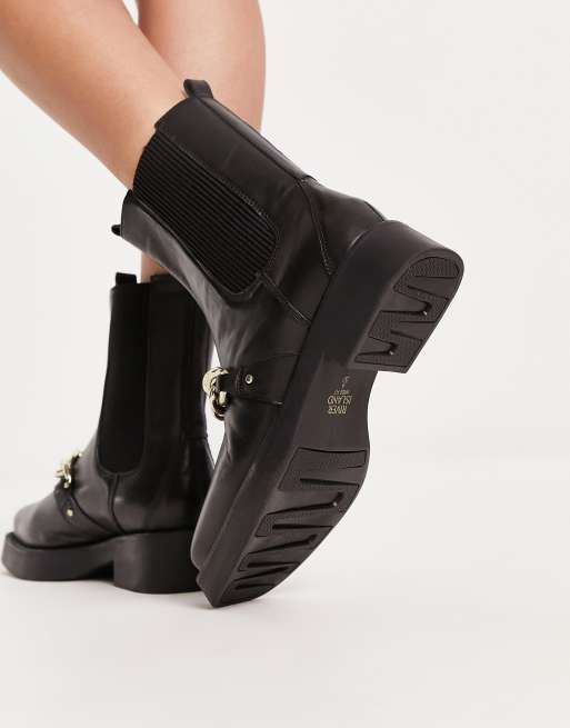 River island store black boots sale