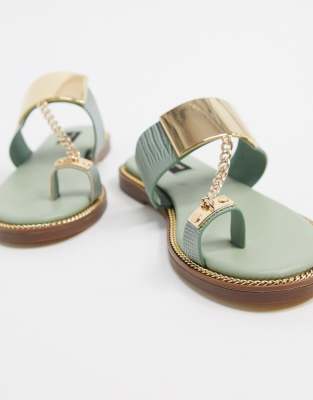 sage green flip flops