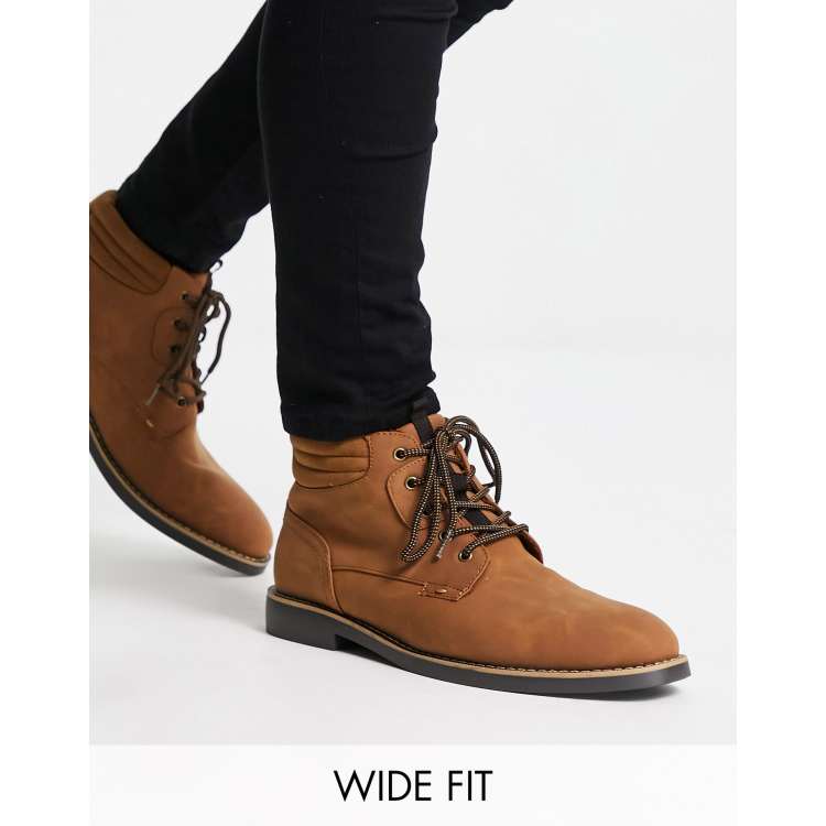 Contratación ensayo Tranquilizar River Island wide fit chukka boots in brown | ASOS