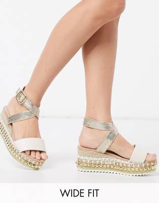 wide fit platform espadrilles