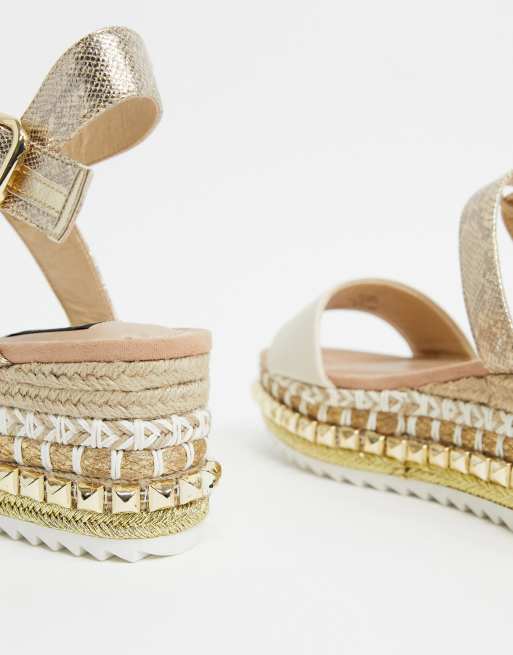 River island white hot sale studded espadrilles