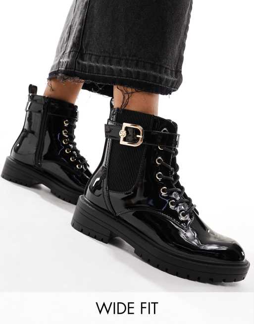 Biker boots clearance gold buckle