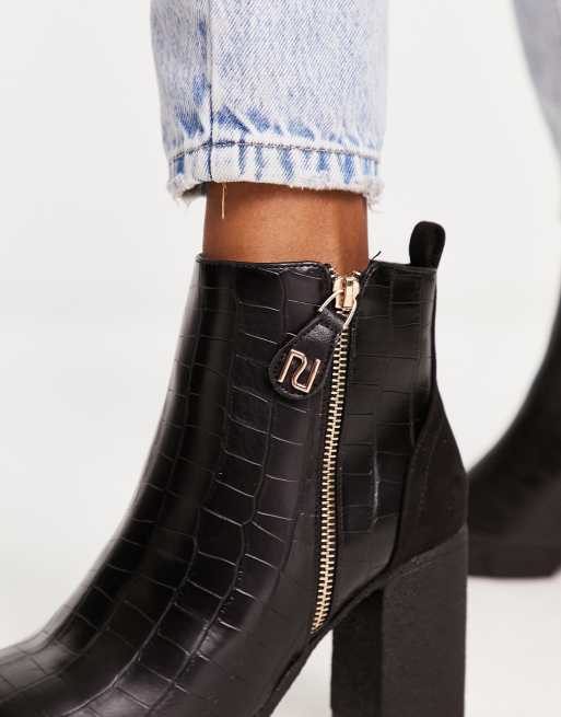 Crocodile effect ankle store boots