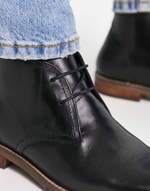 Mens smart outlet black boots