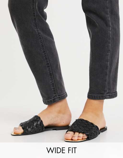 Wide fit slider on sale sandals