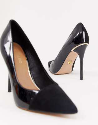 river island black court shoes