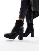 ASOS DESIGN Wide Fit Waiter d'Orsay high heel shoes in black
