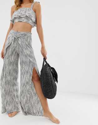 wide leg beach pants