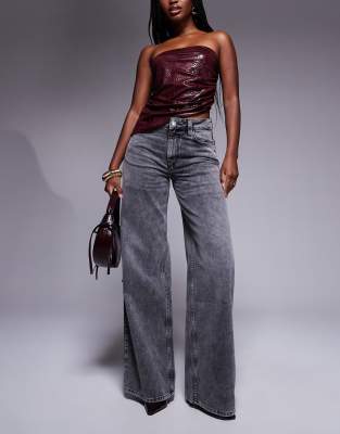 wide leg jean in gray