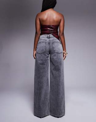 RIVER ISLAND WIDE LEG JEAN 