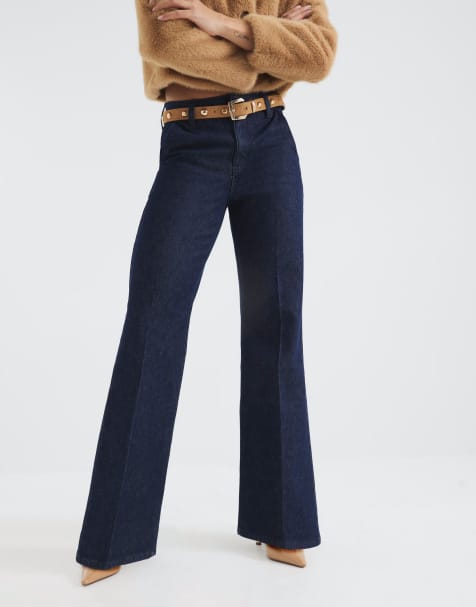 River Island Wide leg jeans in denim - dark - view 1