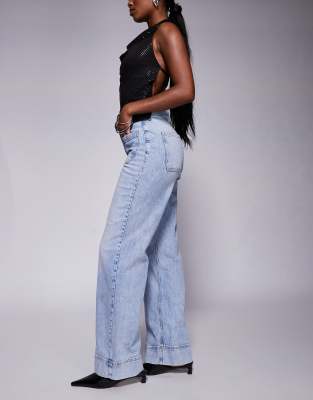 RIVER ISLAND WIDE LEG JEANS 