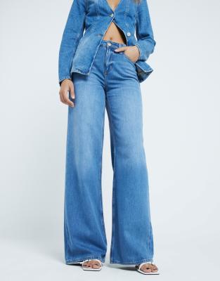 RIVER ISLAND WIDE LEG JEANS 