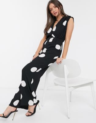 river island spot jumpsuit